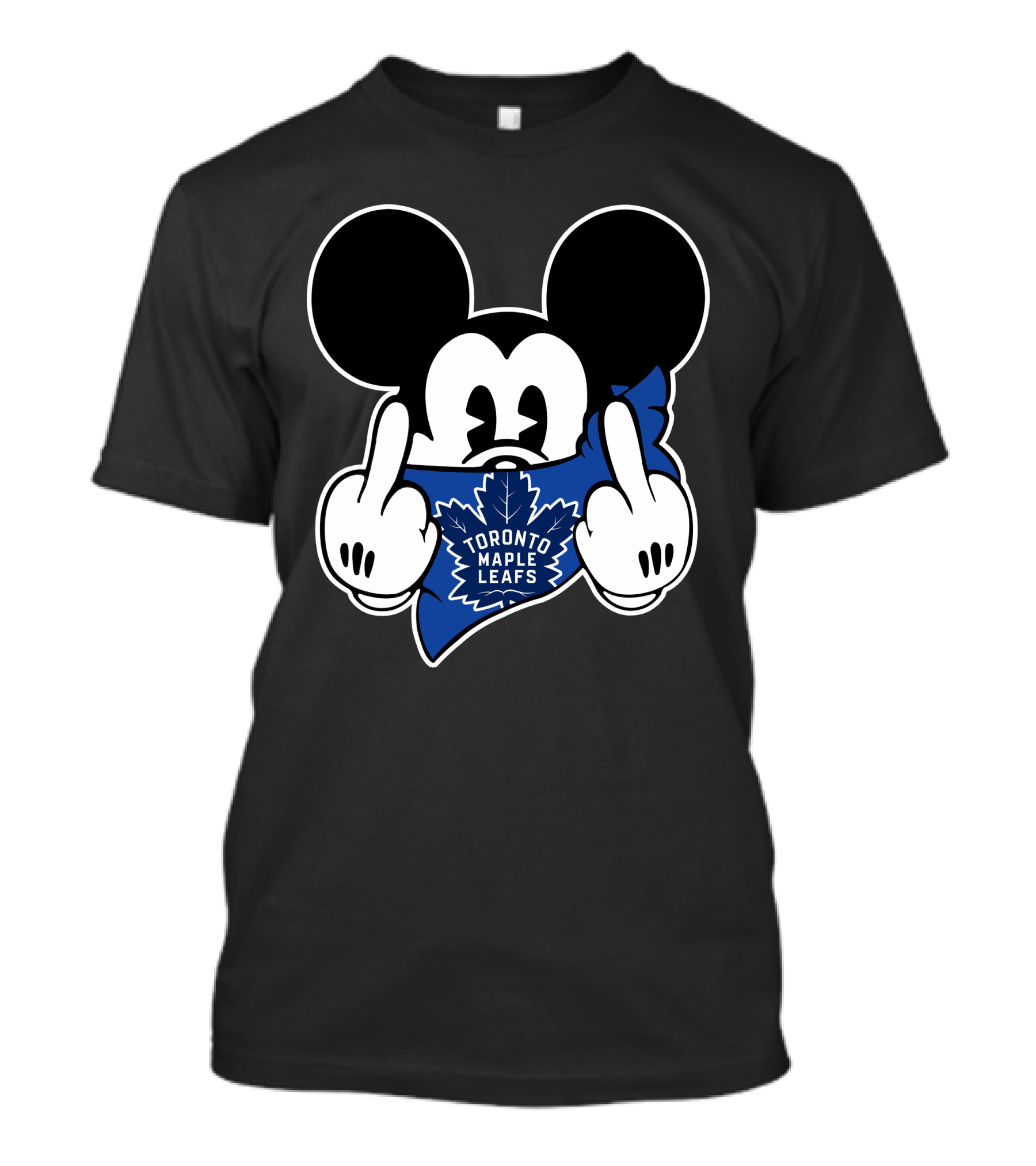 Toronto Maple Leafs Mickey Mouse Middle Finger T-Shirt