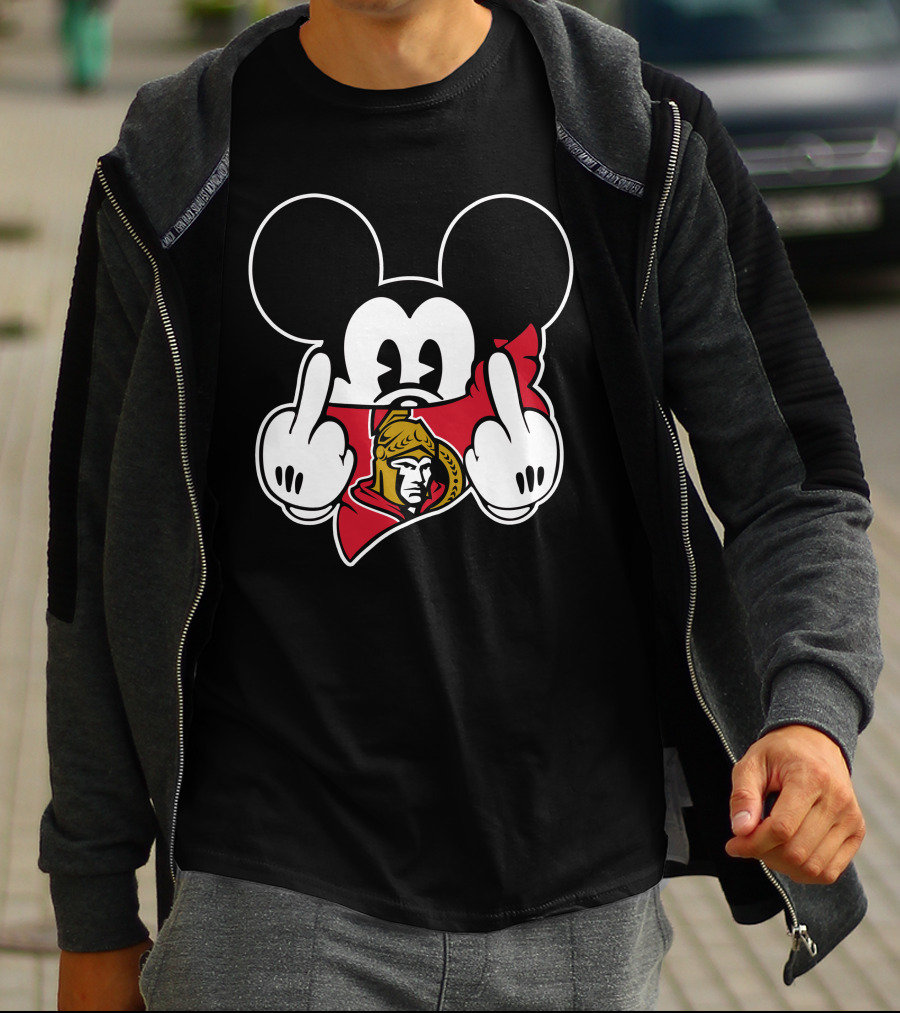 Senators Mickey Iconic Gesture With Ottawa Tributes T-Shirt