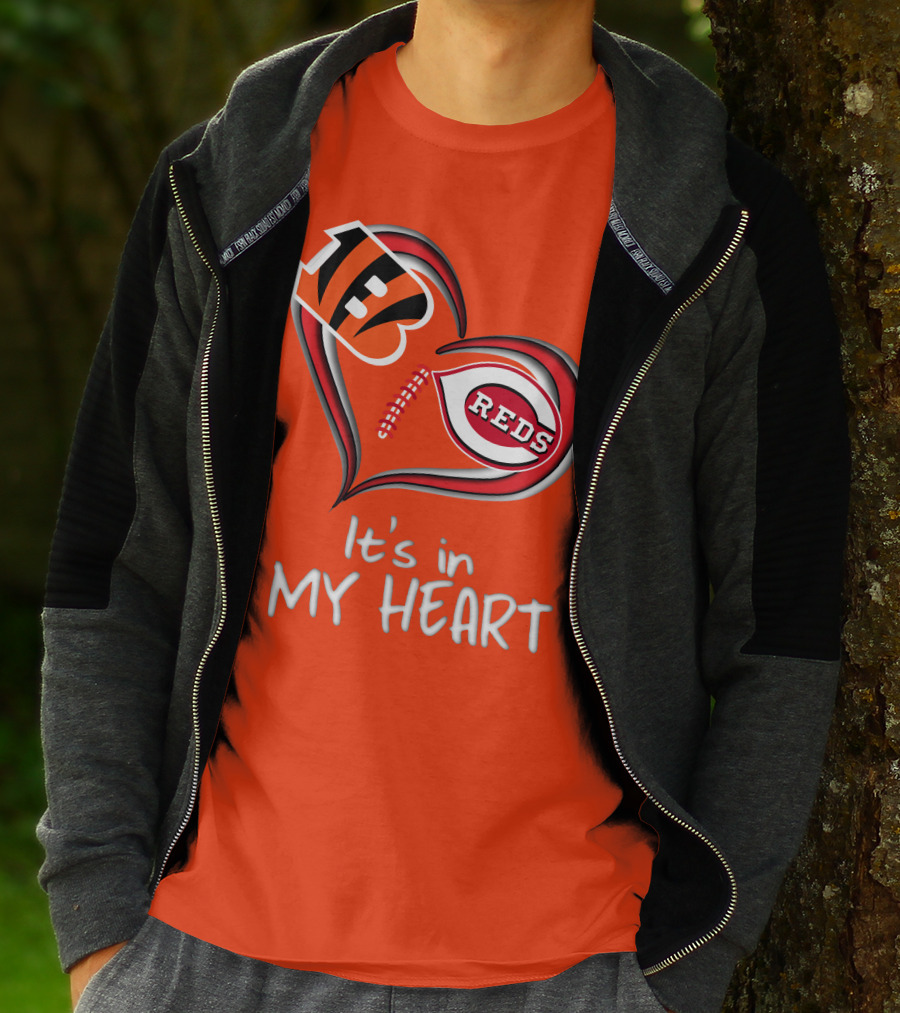 Bengals Reds It's In My Heart T-Shirt