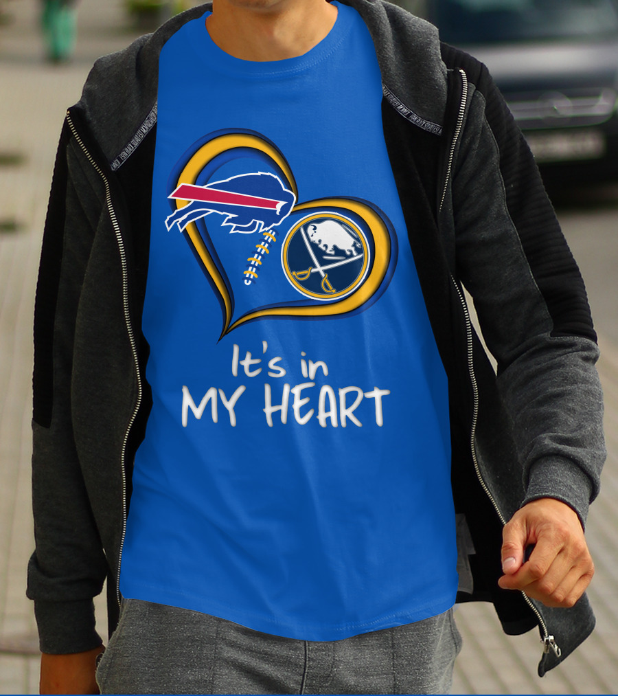 Buffalo Bills Sabres It's In My Heart T-Shirt