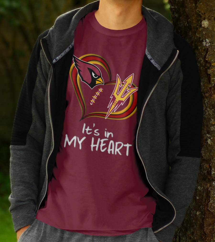 Arizona Cardinals Sun Devils It's In My Heart T-Shirt