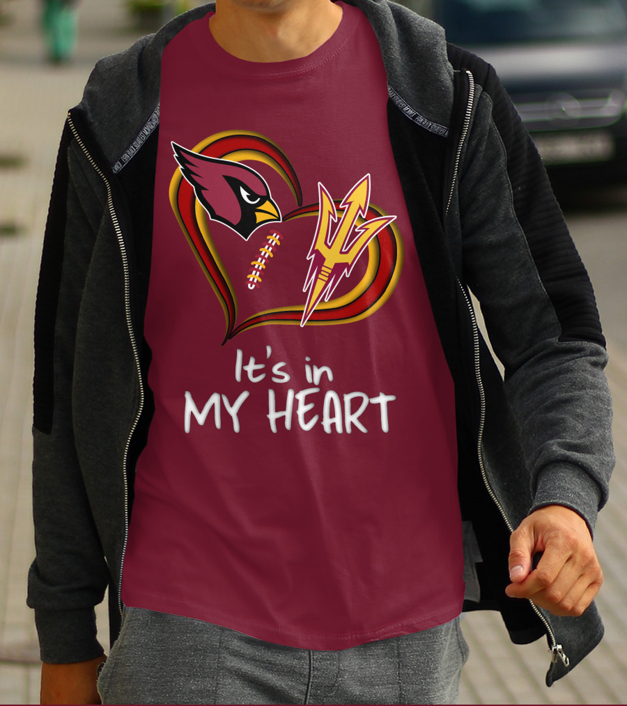 Arizona Cardinals Sun Devils It's In My Heart T-Shirt