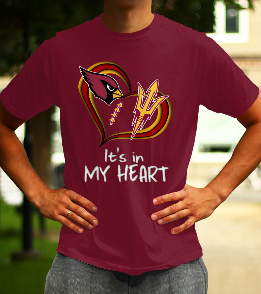 Arizona Cardinals Sun Devils It's In My Heart T-Shirt