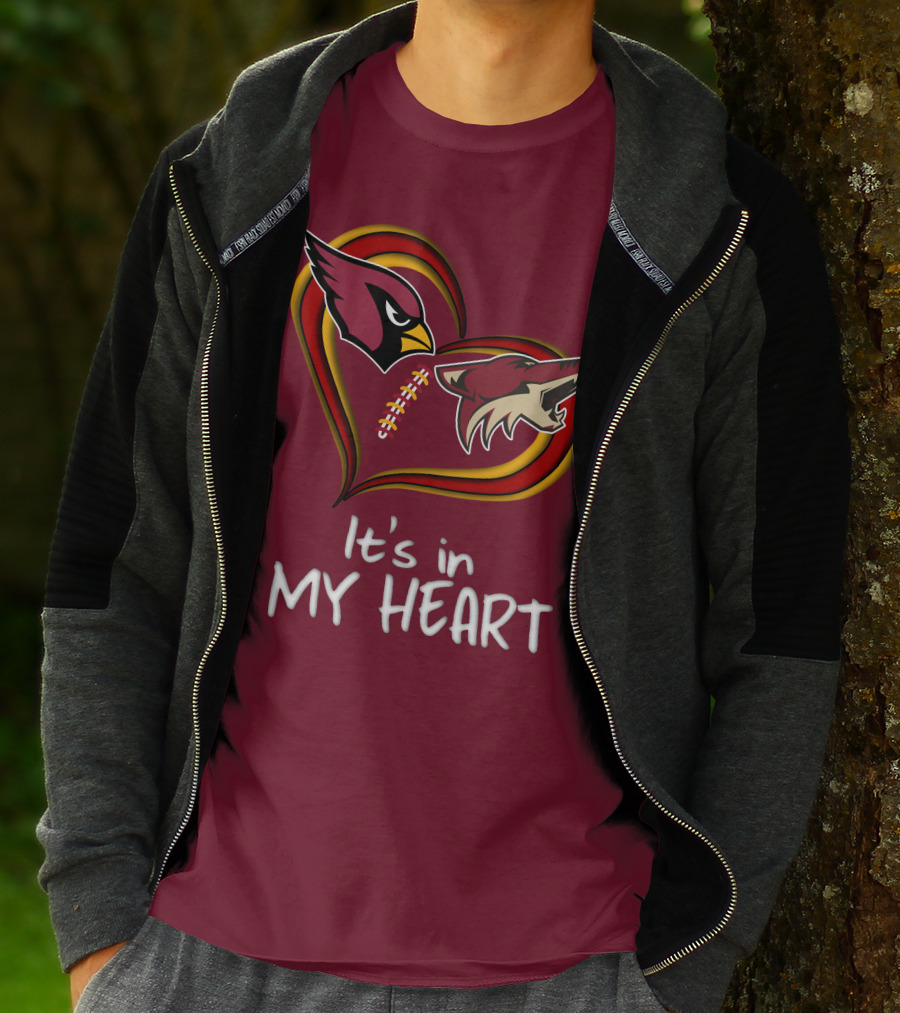 Arizona Cardinals Coyotes It's In My Heart T-Shirt