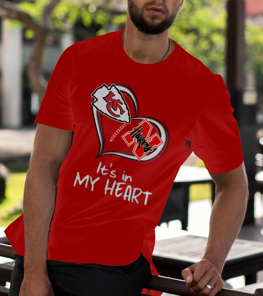 Kansas City Chiefs Nebraska Huskers It's In My Heart T-Shirt