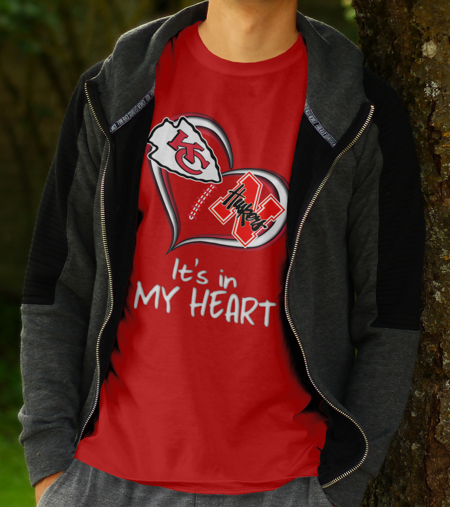 Kansas City Chiefs Nebraska Huskers It's In My Heart T-Shirt