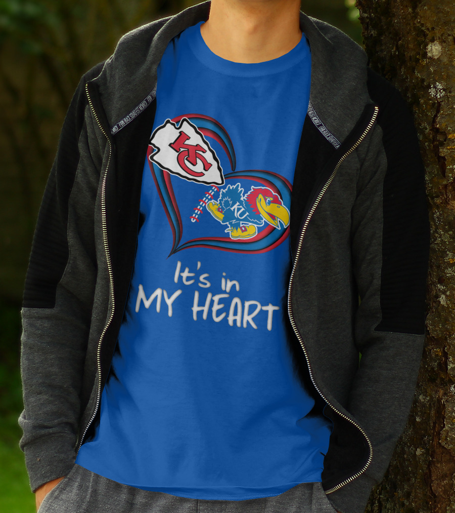 Kansas City Chiefs And Kansas Jayhawks It's In My Heart T-Shirt