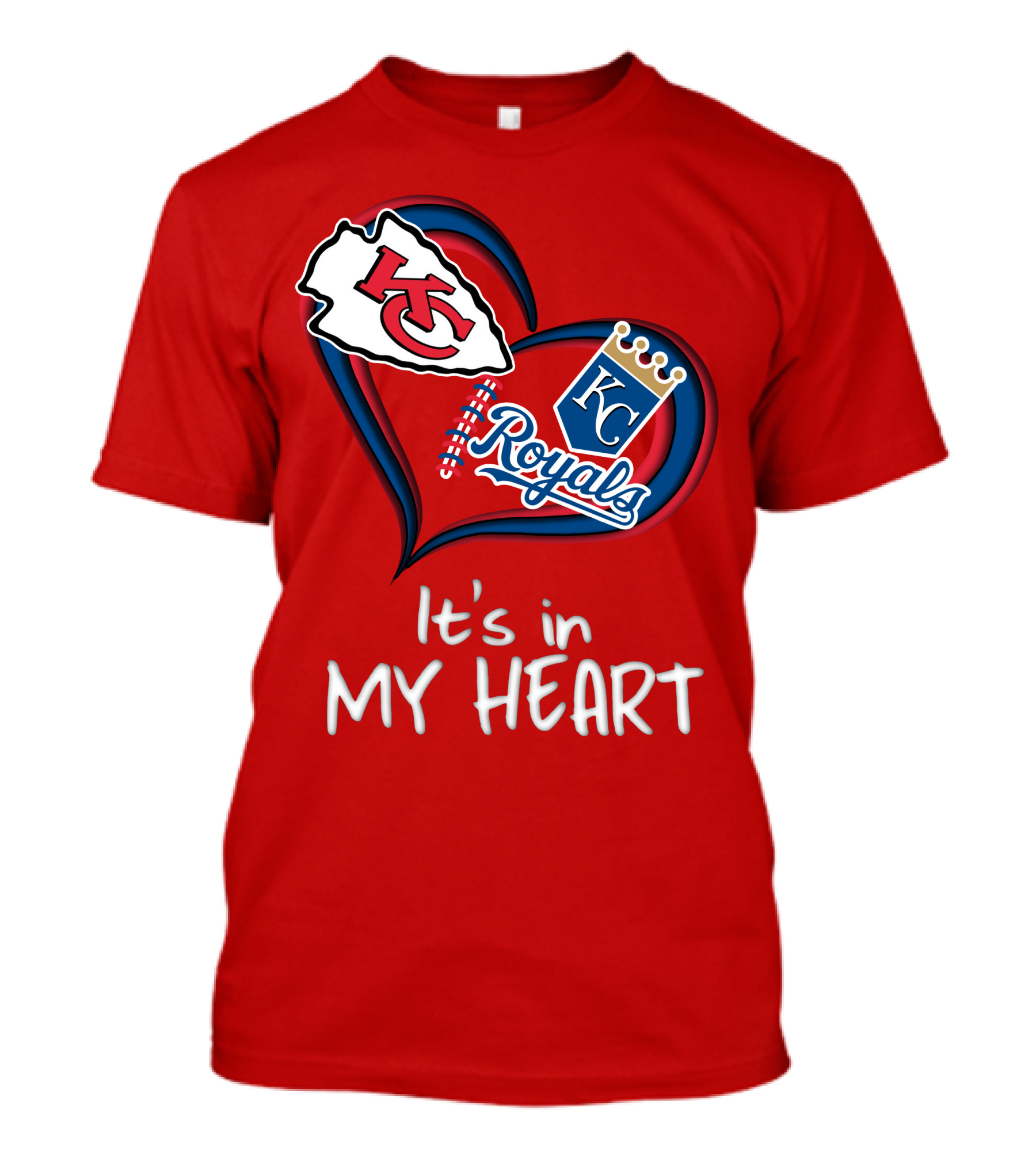 Kansas City Chiefs And Royals It's In My Heart T-Shirt