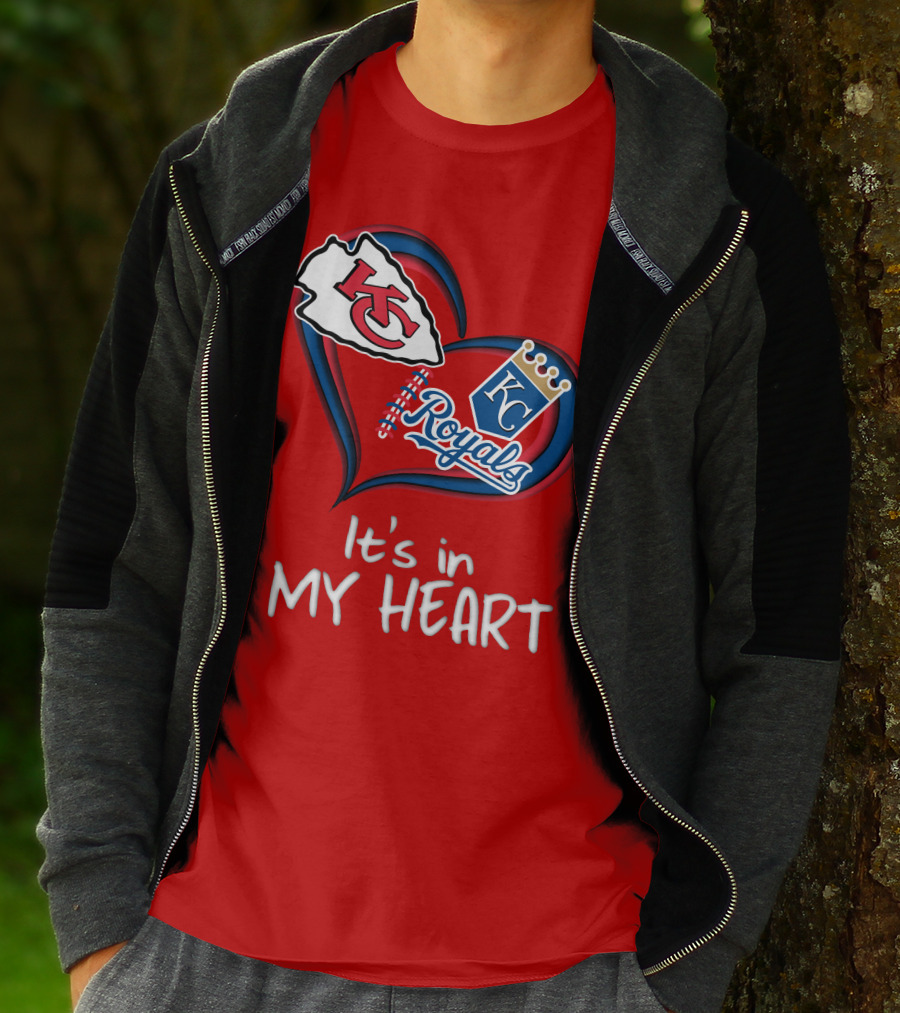 Kansas City Chiefs And Royals It's In My Heart T-Shirt