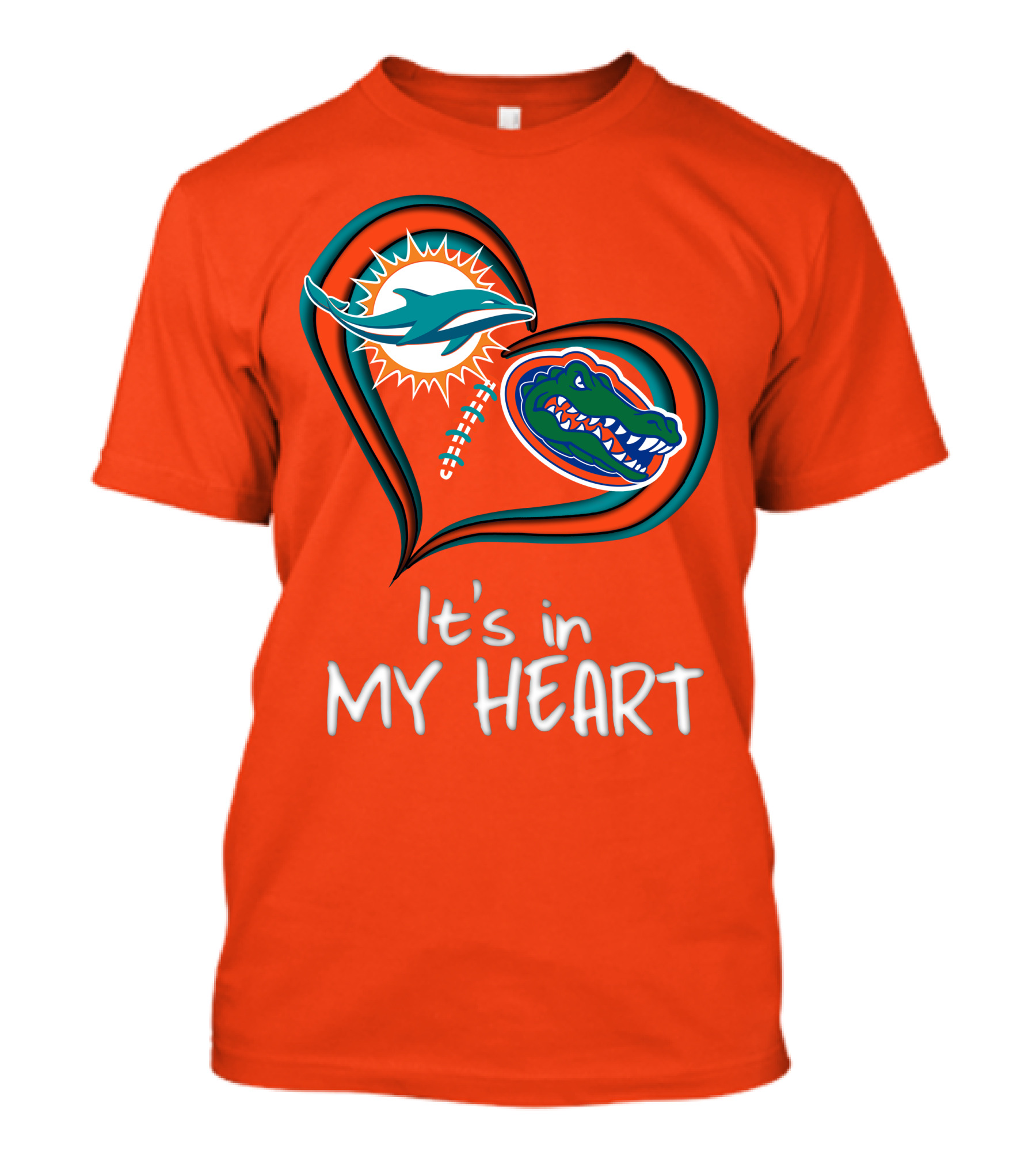 Miami Dolphins Florida Gators It's In My Heart T-Shirt