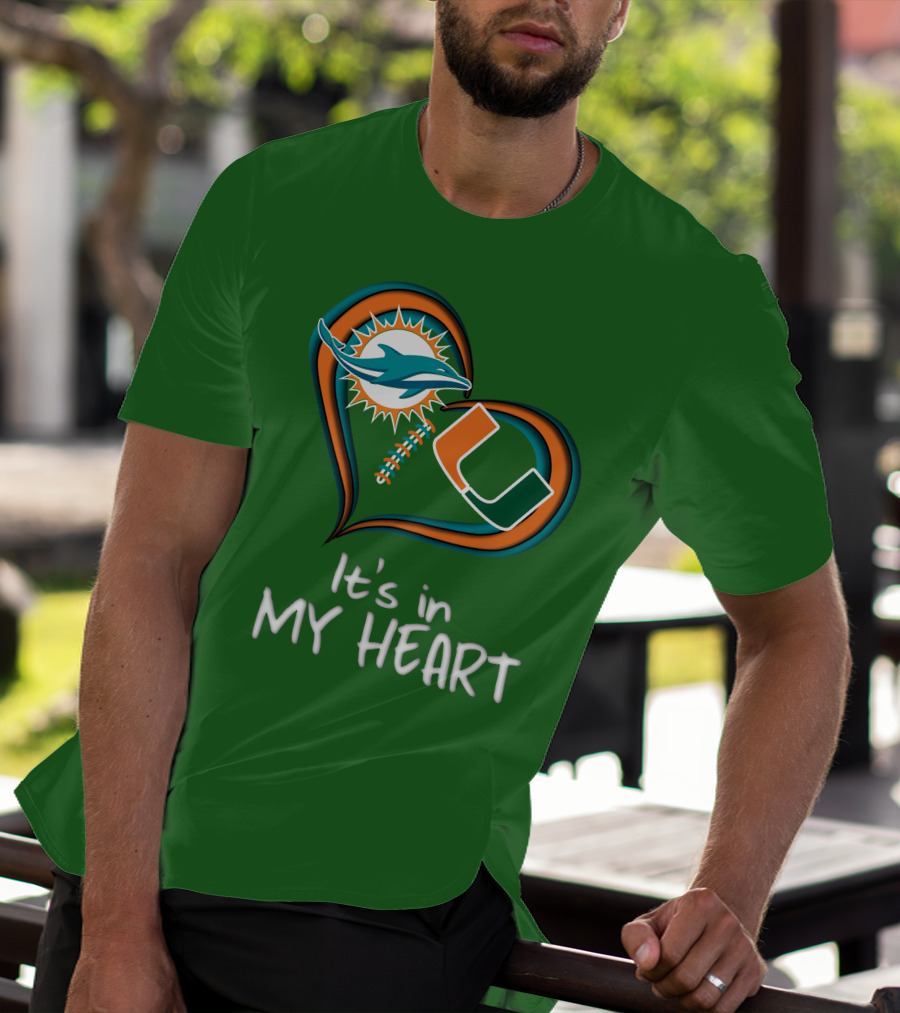 Dolphins Hurricanes It's In My Heart T-Shirt