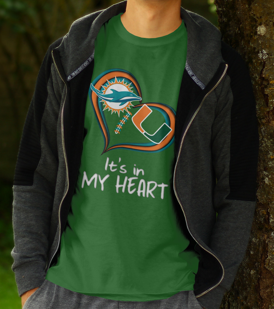 Dolphins Hurricanes It's In My Heart T-Shirt