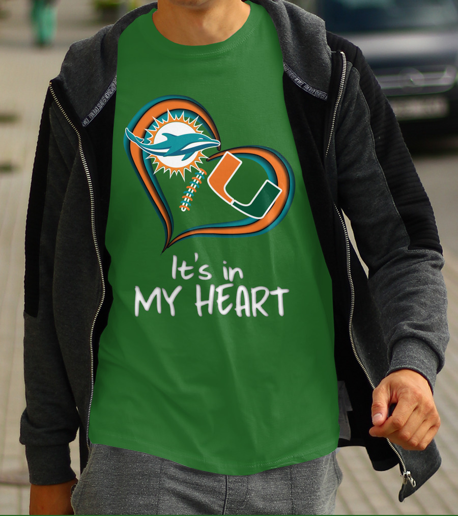 Dolphins Hurricanes It's In My Heart T-Shirt