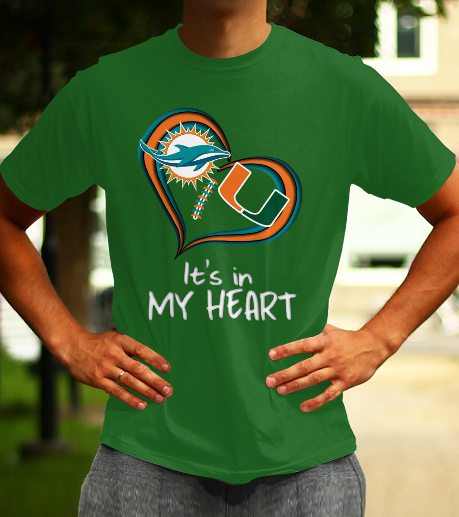 Dolphins Hurricanes It's In My Heart T-Shirt