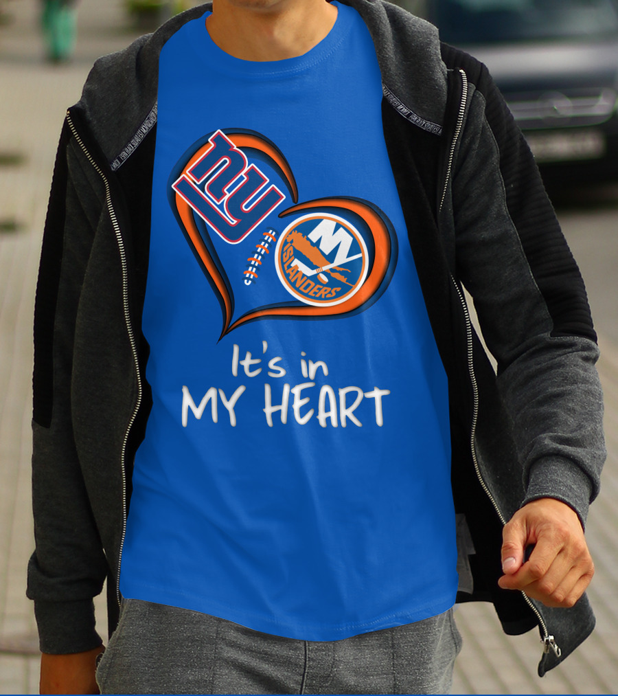 Ny Giants Islanders It's In My Heart T-Shirt