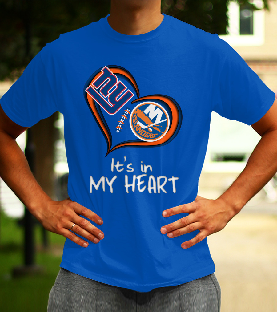 Ny Giants Islanders It's In My Heart T-Shirt