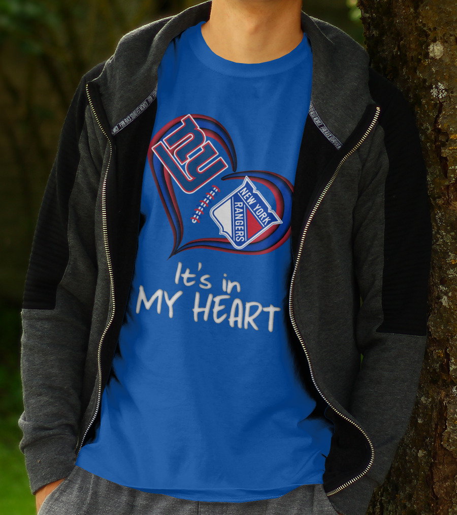 New York Giants And Rangers It's In My Heart T-Shirt