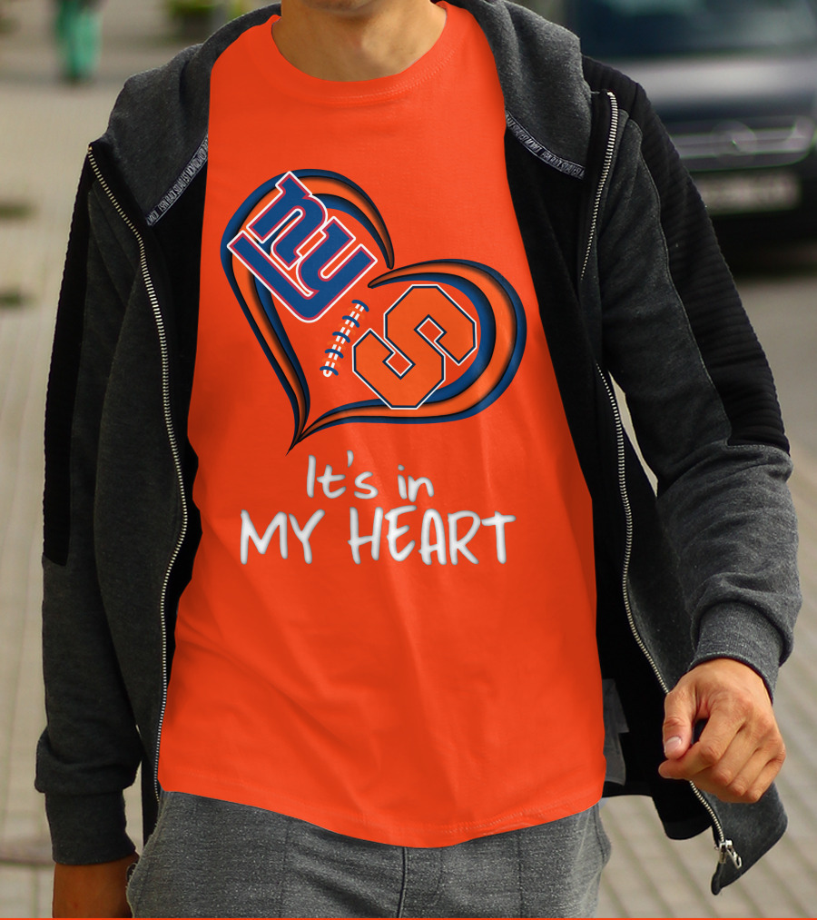 NY Giants Syracuse Orange It's In My Heart T-Shirt
