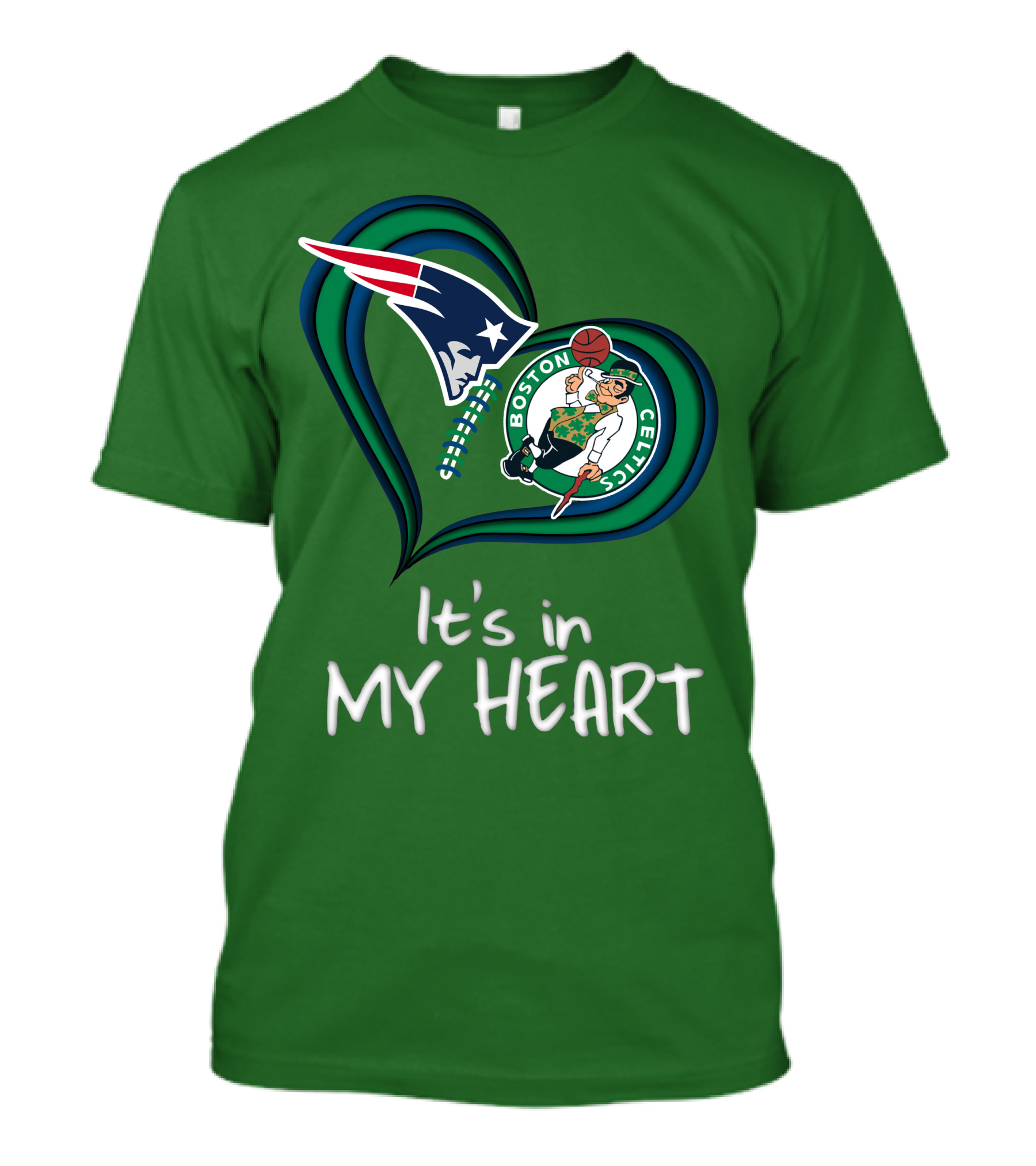 It's In My Heart Patriots Boston Celtics T-Shirt