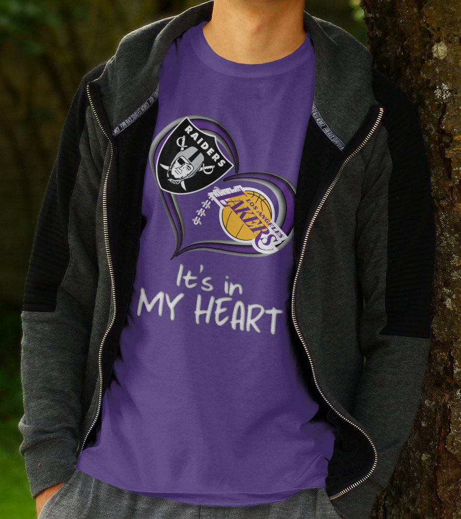 Raiders Lakers It's In My Heart T-Shirt