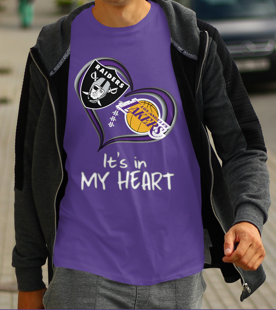 Raiders Lakers It's In My Heart T-Shirt