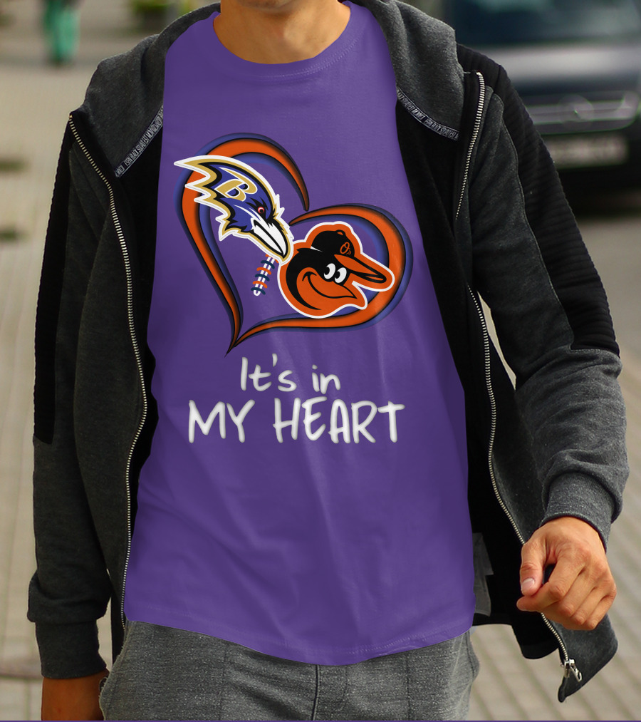 Ravens Orioles It's In My Heart T-Shirt