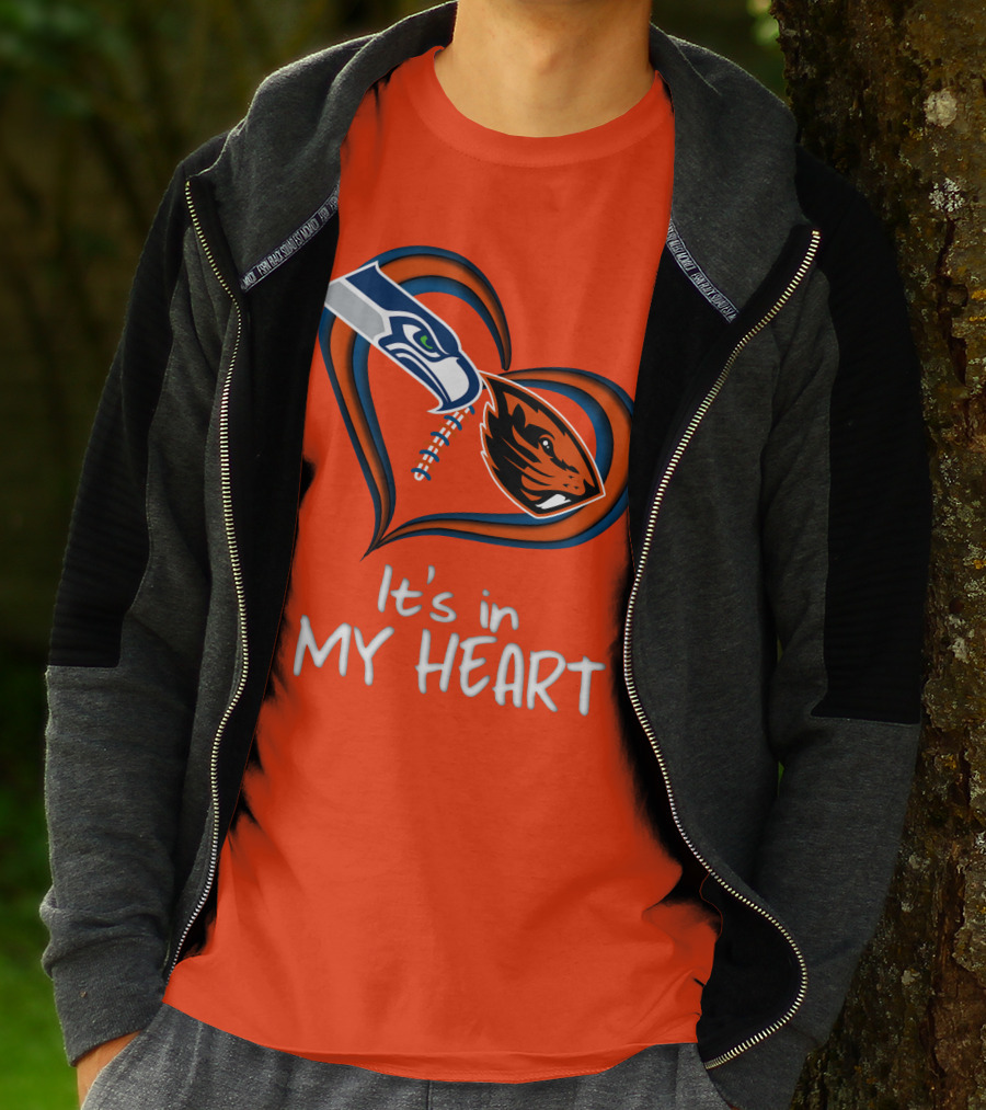 Seahawks And Beavers It's In My Heart T-Shirt