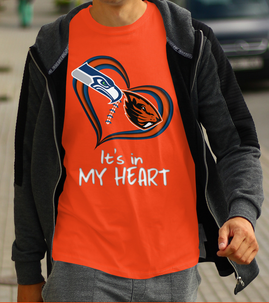 Seahawks And Beavers It's In My Heart T-Shirt