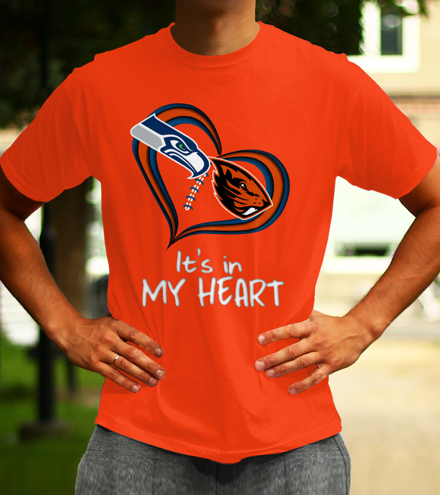 Seahawks And Beavers It's In My Heart T-Shirt