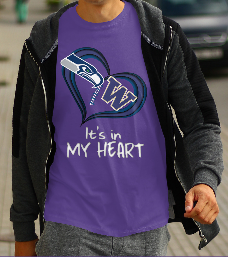 Seahawks Huskies It's In My Heart T-Shirt
