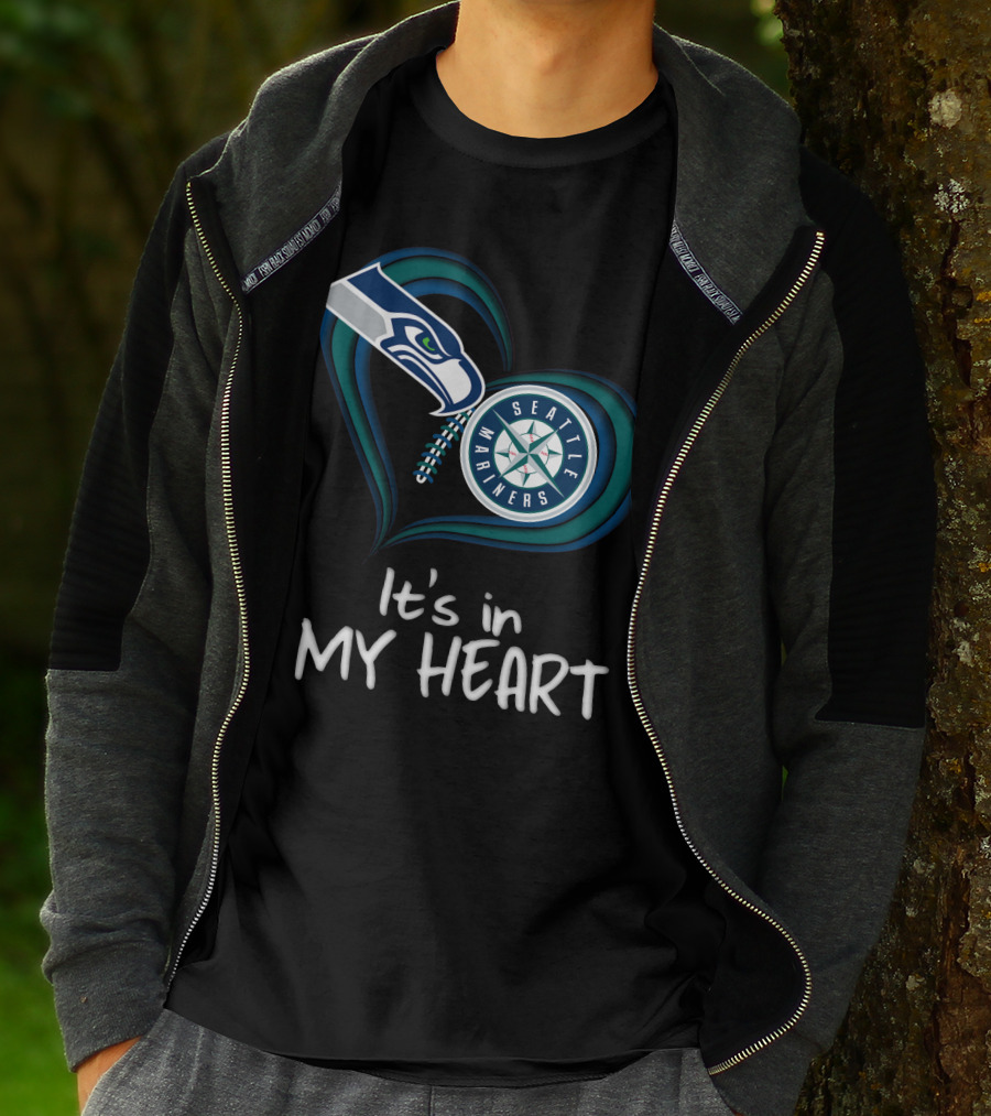 Seahawks Seattle Mariners It's In My Heart T-Shirt