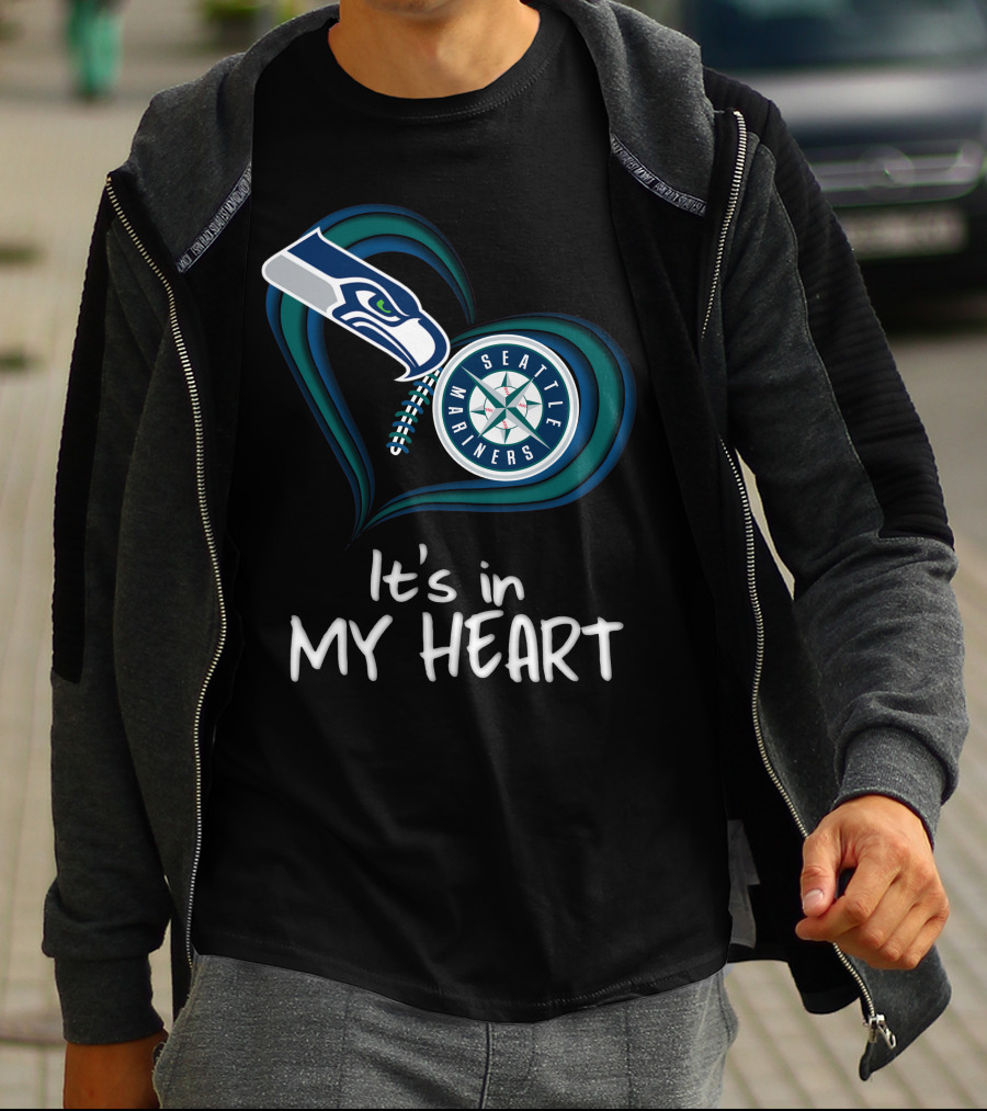 Seahawks Seattle Mariners It's In My Heart T-Shirt