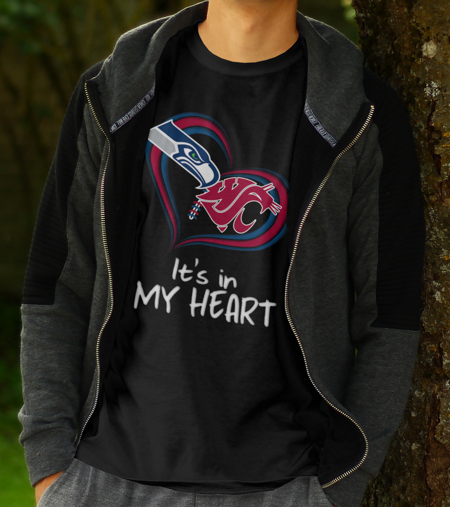 It's In My Heart Seahawks Washington State T-Shirt