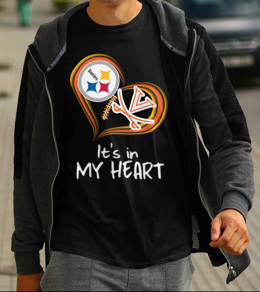 Steelers Virginia Cavaliers It's In My Heart T-Shirt
