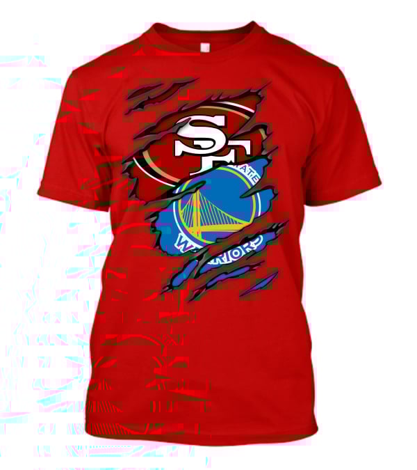 San Francisco 49ers Golden State Warriors Logos T-Shirt