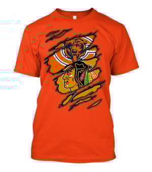 Bears Blackhawks NFL NHL Crossover T-Shirt