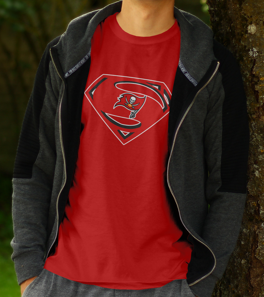 Tampa Bay Buccaneers Super Logo Red And Black T-Shirt