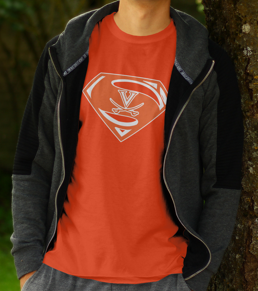 Cavaliers Orange S Shield With V And Crossed Swords T-Shirt