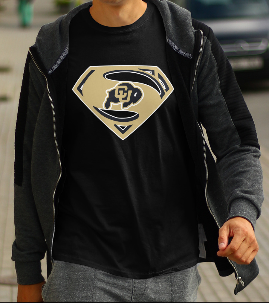 CU Buffaloes Superman Logo Colorado Super Man T-Shirt