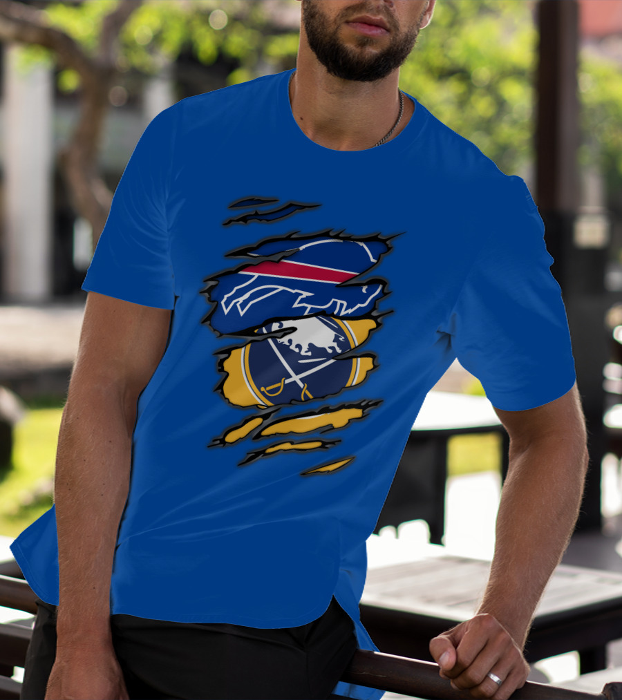 Buffalo Bills Sabres Dual Fan T-Shirt