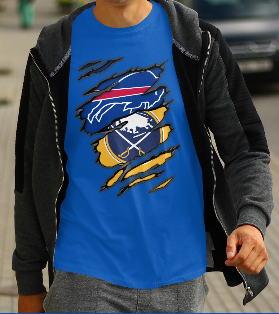 Buffalo Bills Sabres Dual Fan T-Shirt