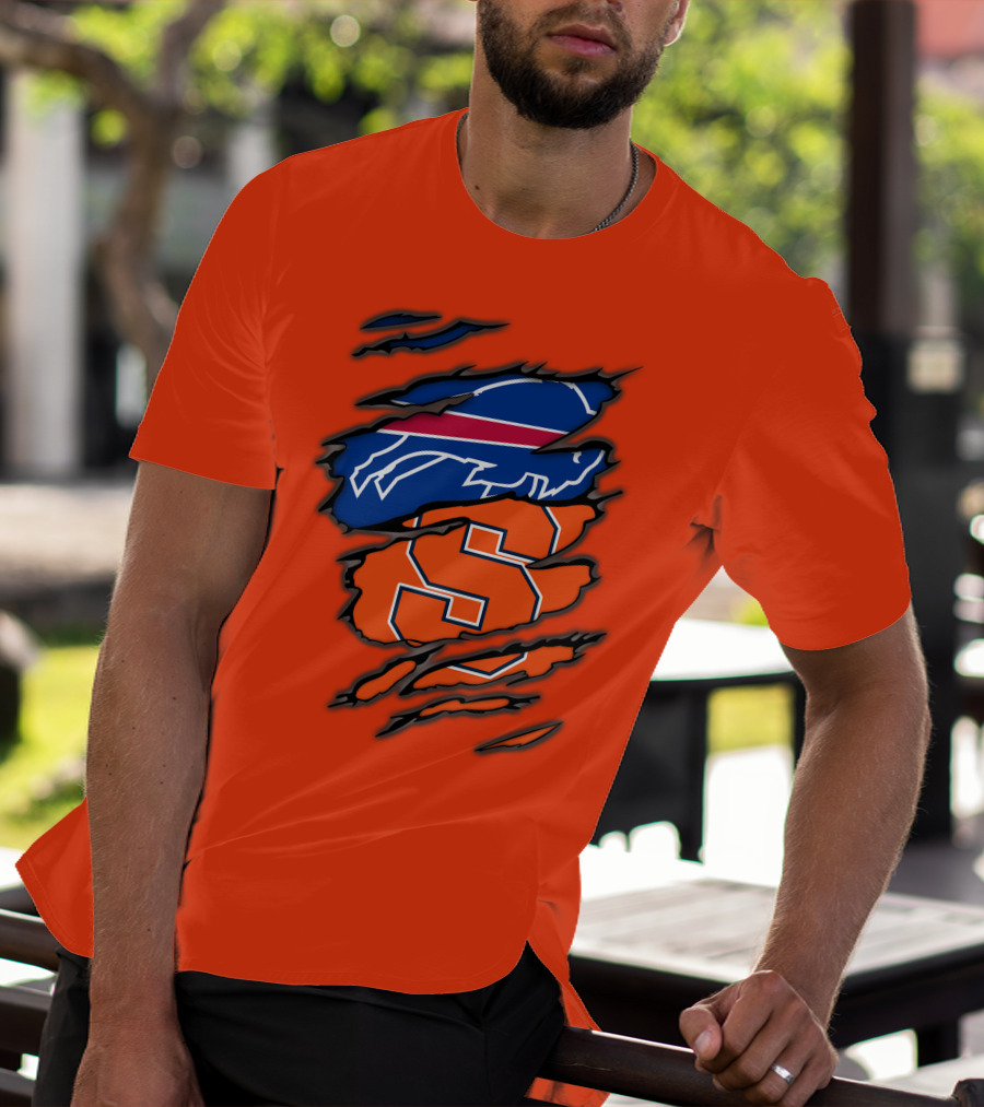 Buffalo Bills Syracuse University Orange Logo Combination T-Shirt