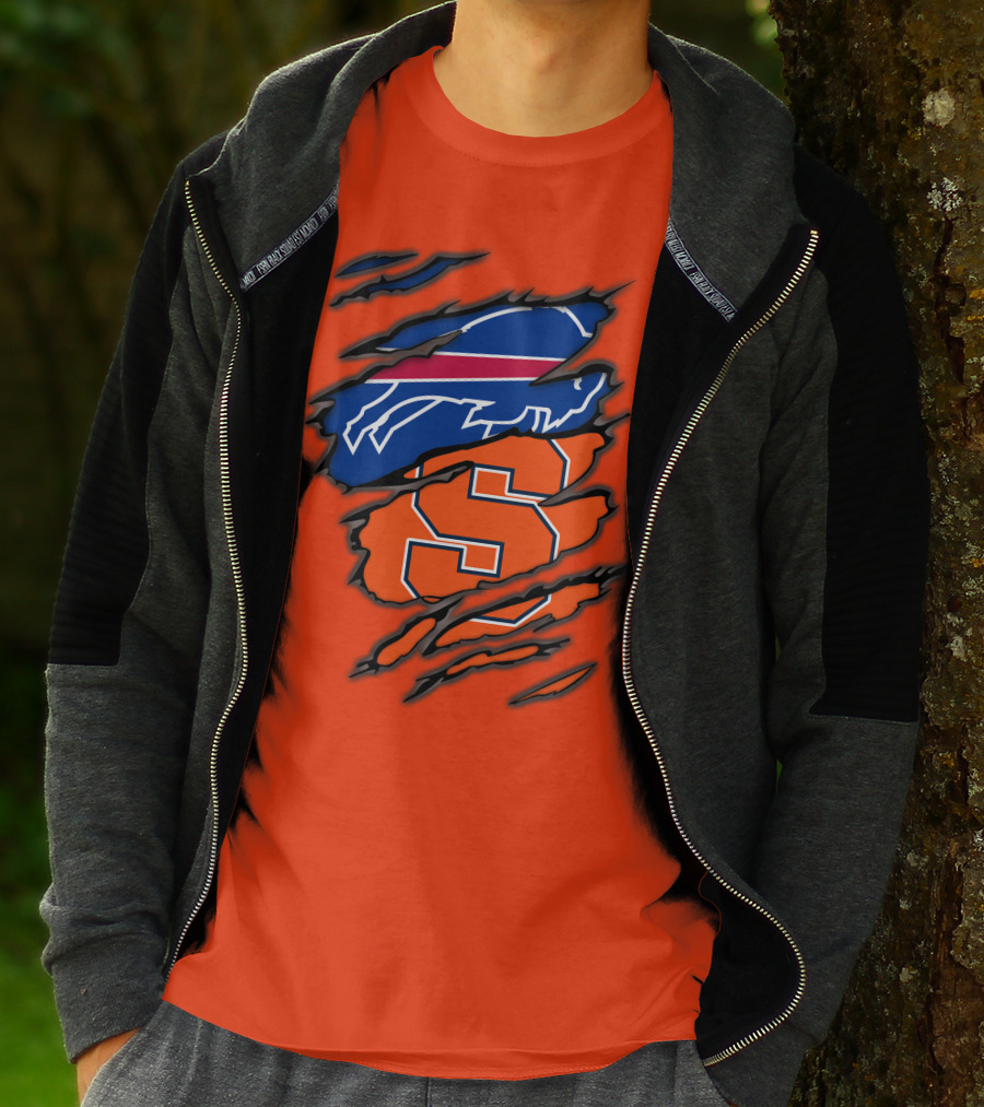 Buffalo Bills Syracuse University Orange Logo Combination T-Shirt