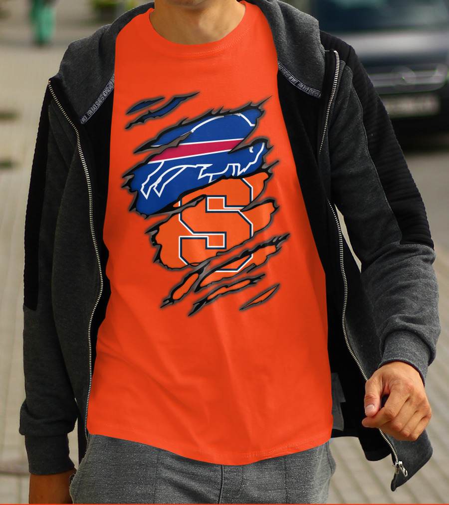 Buffalo Bills Syracuse University Orange Logo Combination T-Shirt