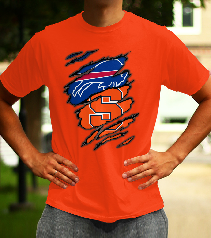 Buffalo Bills Syracuse University Orange Logo Combination T-Shirt