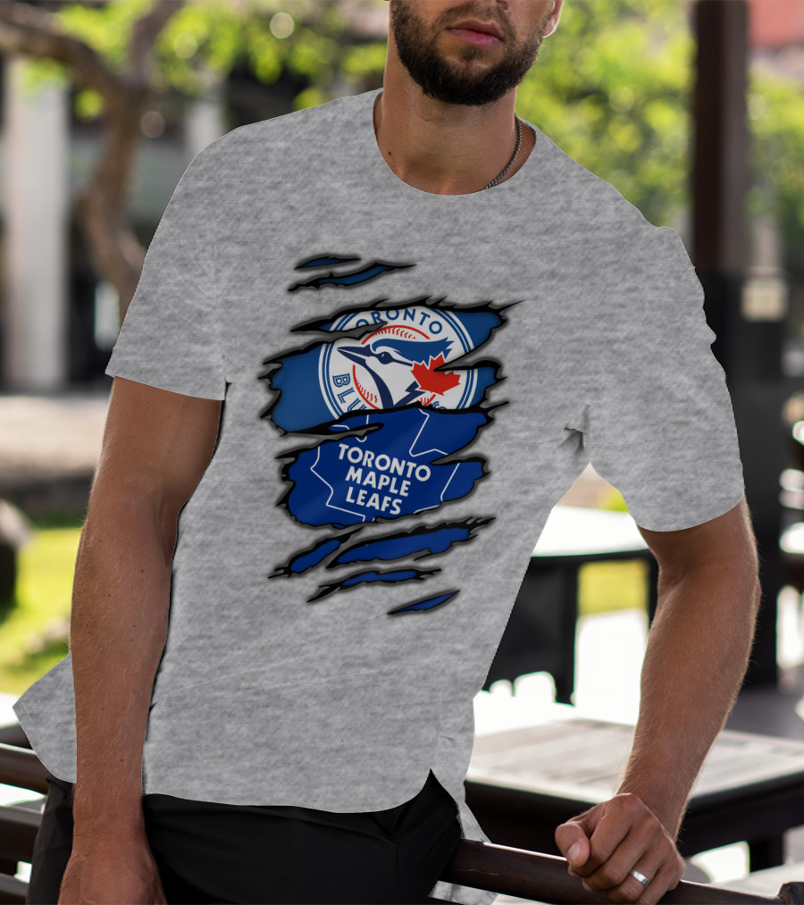 Toronto Blue Jays Maple Leafs Ripped Claw Marks T-Shirt
