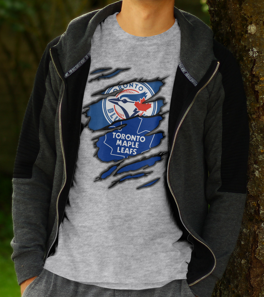 Toronto Blue Jays Maple Leafs Ripped Claw Marks T-Shirt