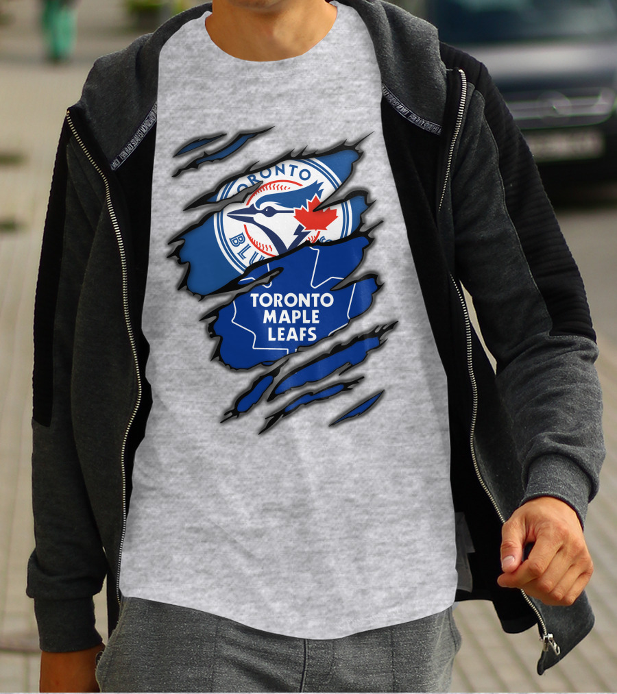 Toronto Blue Jays Maple Leafs Ripped Claw Marks T-Shirt