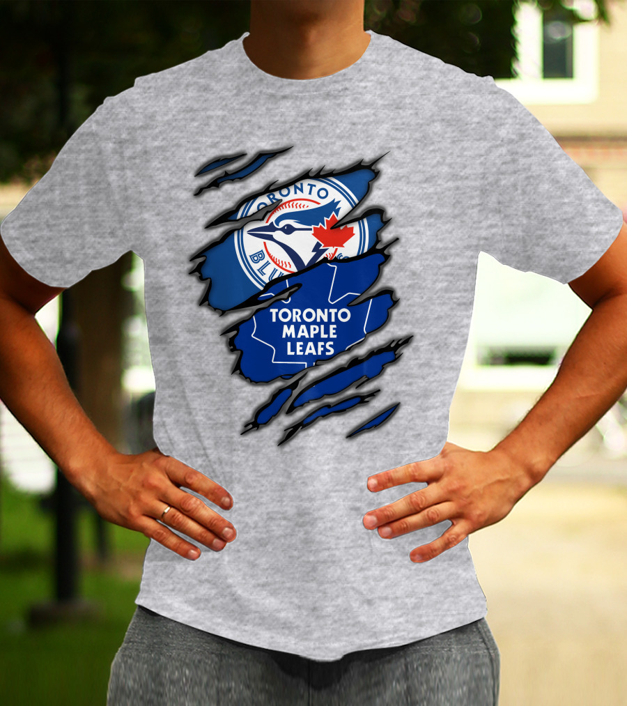 Toronto Blue Jays Maple Leafs Ripped Claw Marks T-Shirt