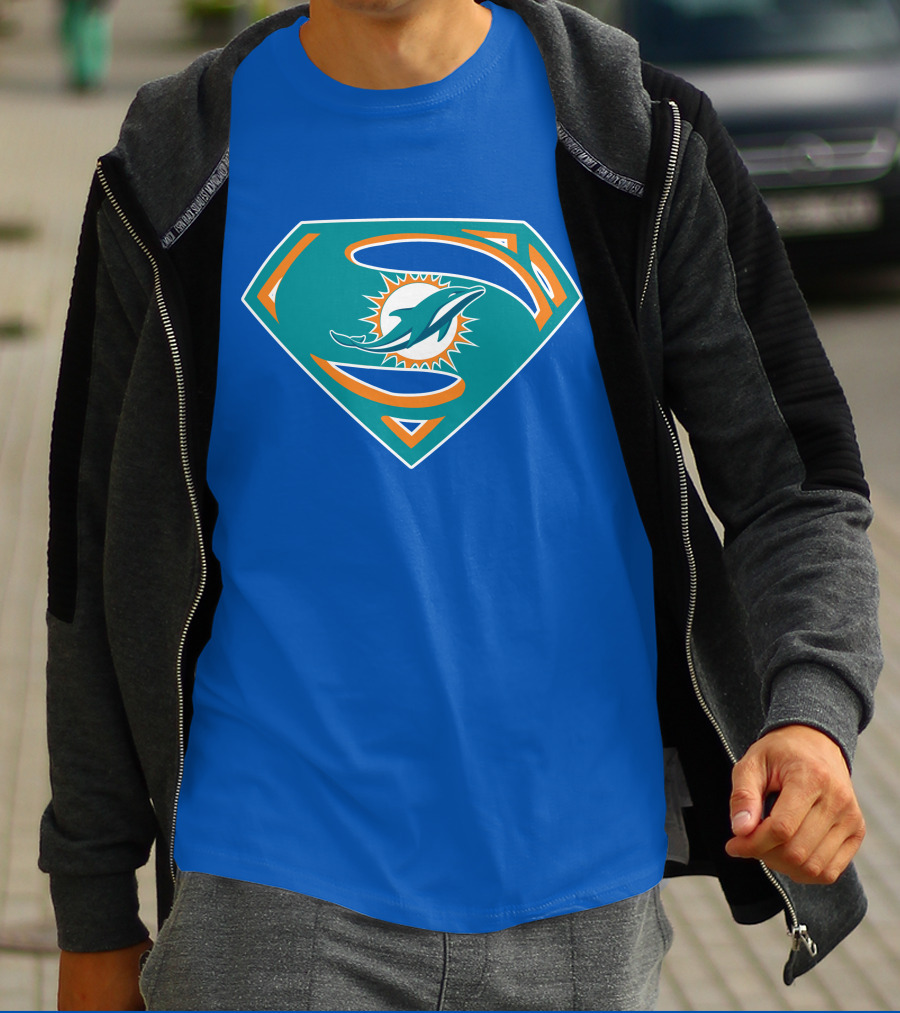 Miami Dolphins Super S Logo Mashup T-Shirt